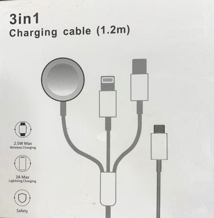 3-in-1 Apple Charging Cable for Ksh 2,000